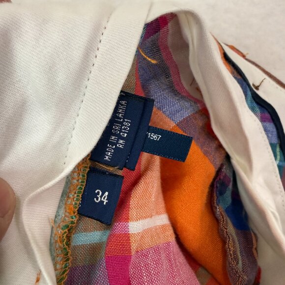 Polo Golf Ralph Lauren Men's 34 Madras Plaid 100% Linen Bermuda Shorts - Picture 5 of 15